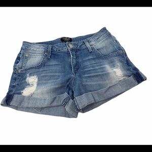 BEBE DESTROYED JOPLIN BOYFRIEND SHORTS 27